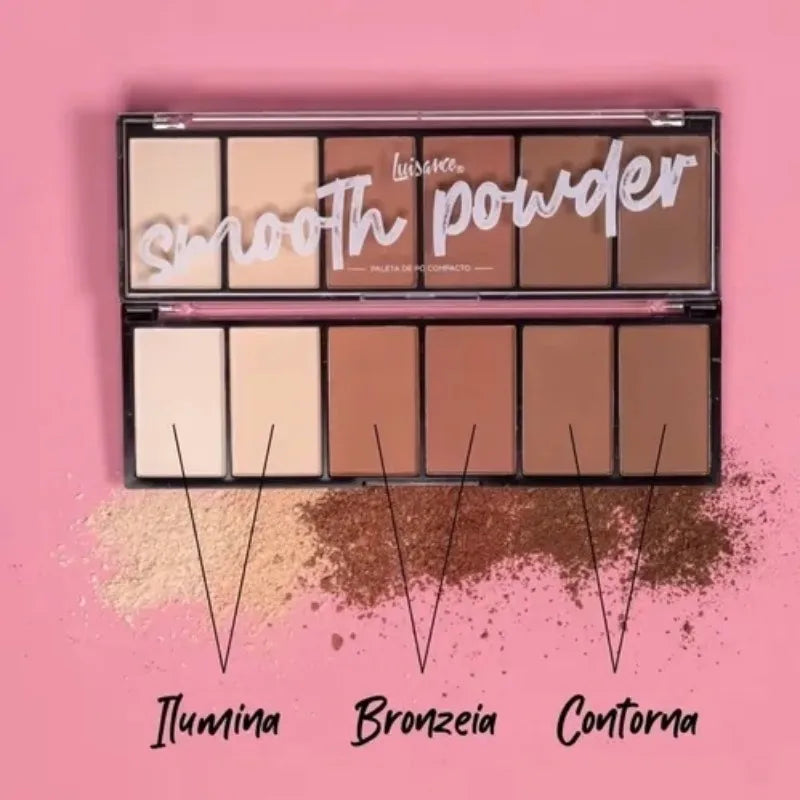 Smooth Powder 3 em 1 paleta de maquiagem